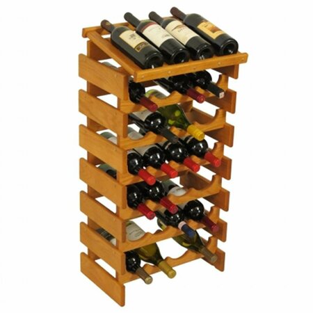 RAZOREDGE Dakota Wine Rack with Display Top - Medium Oak RA3265720